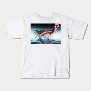 National Nations Flags - American Flag - Stars And Stripes Kids T-Shirt